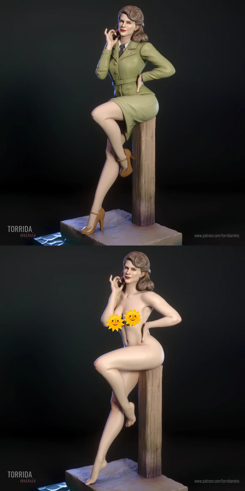 Peggy Carter 3D Printable Model STL model for 3D printing