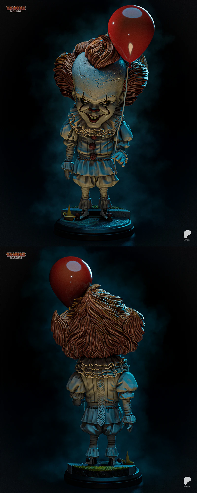 Pennywise It Chibi STL Figure for 3D Printing STL model for 3D printing