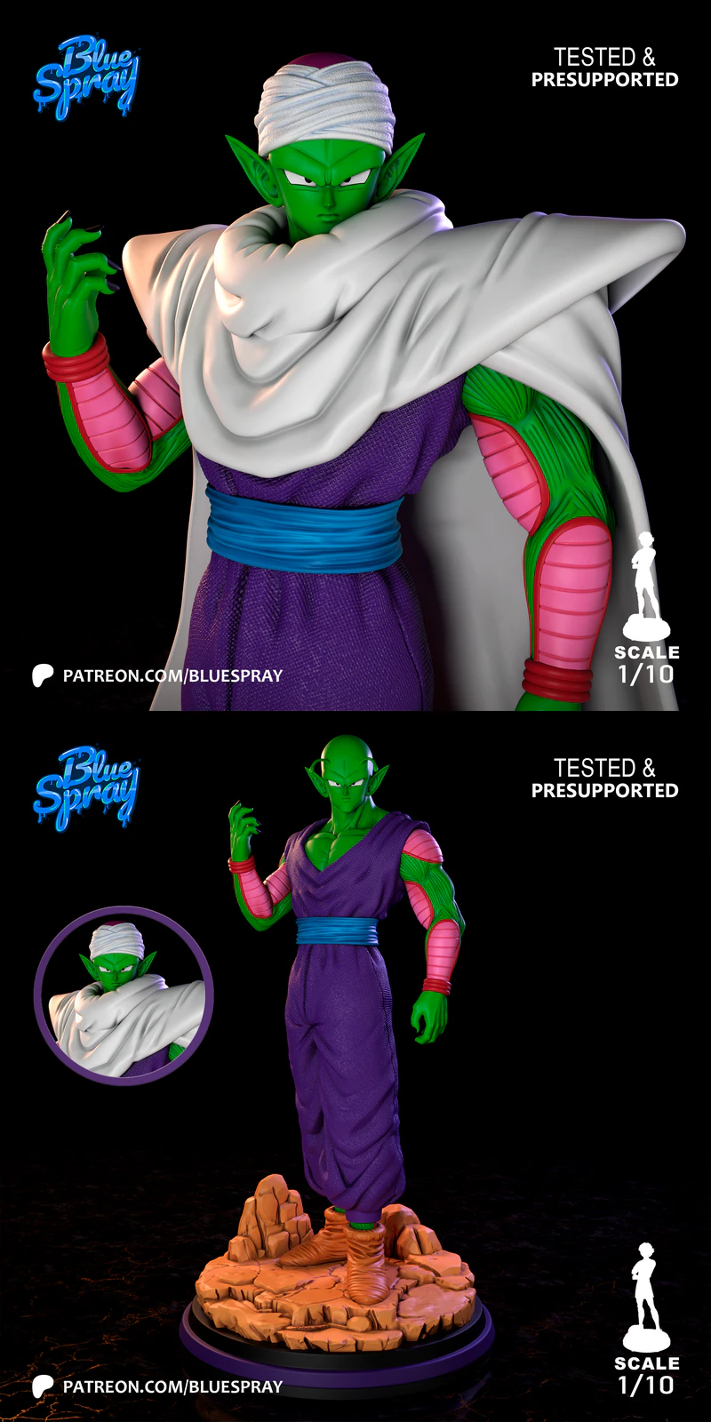Piccolo – Dragon Ball STL model for 3D printing