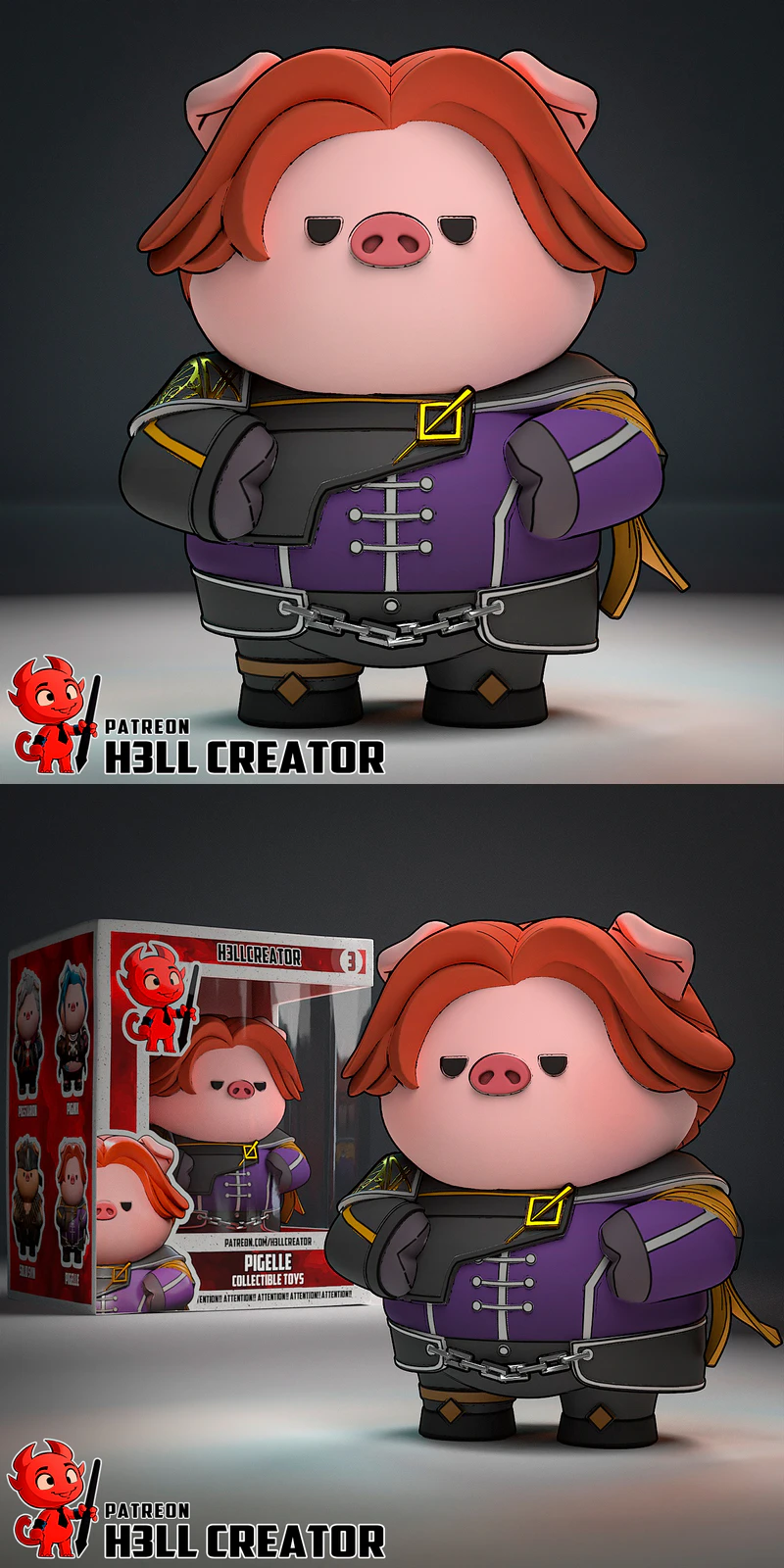 Pigelle 3D Printable Miniature STL File STL model for 3D printing