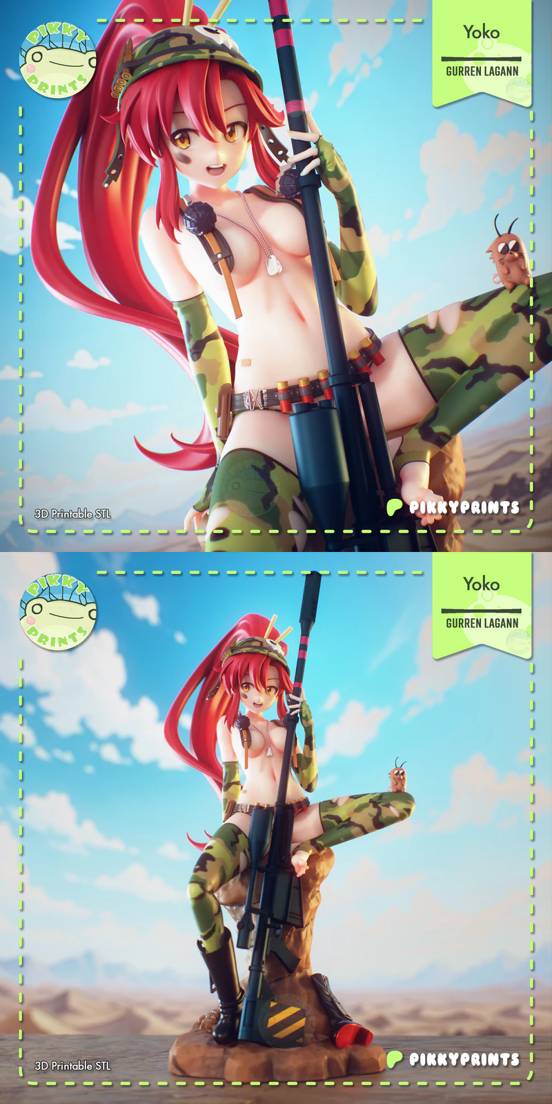 Gurren Lagann – Yoko Littner STL model for 3D printing