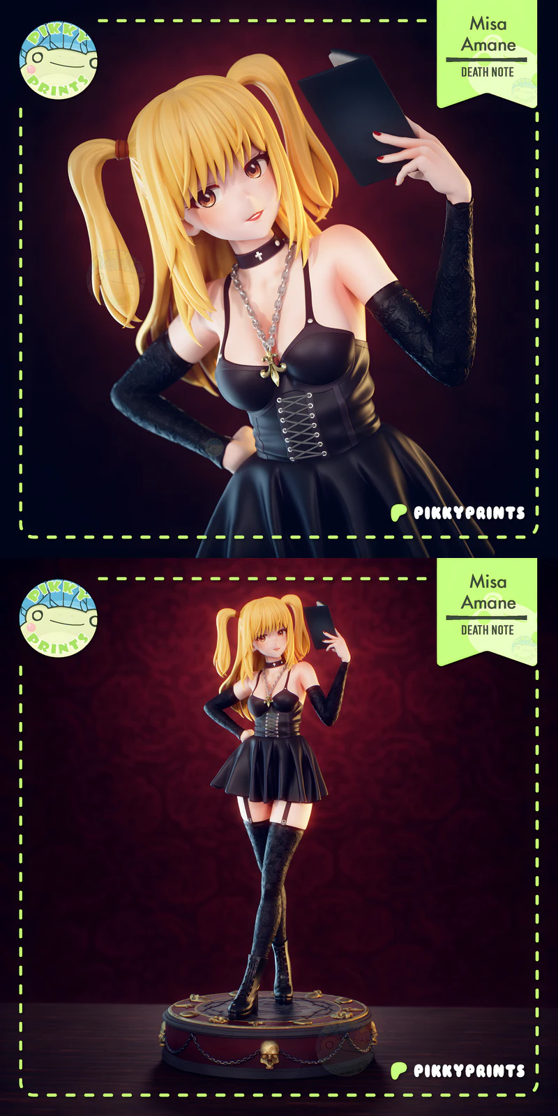 Death Note – Amane Misa – 3D Printable STL Figure STL model for 3D printing