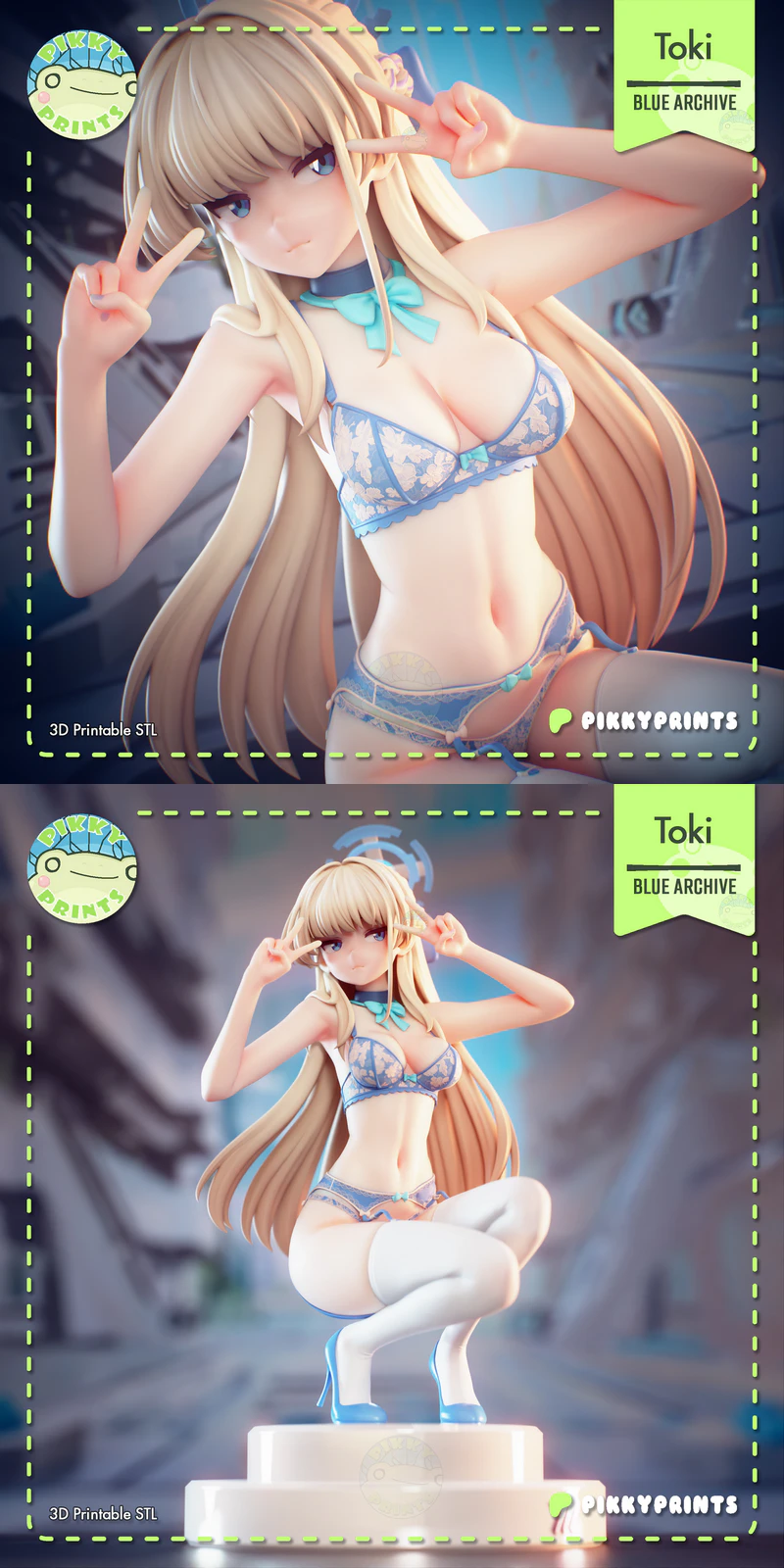 Toki – Stylized Anime Character STL model for 3D printing