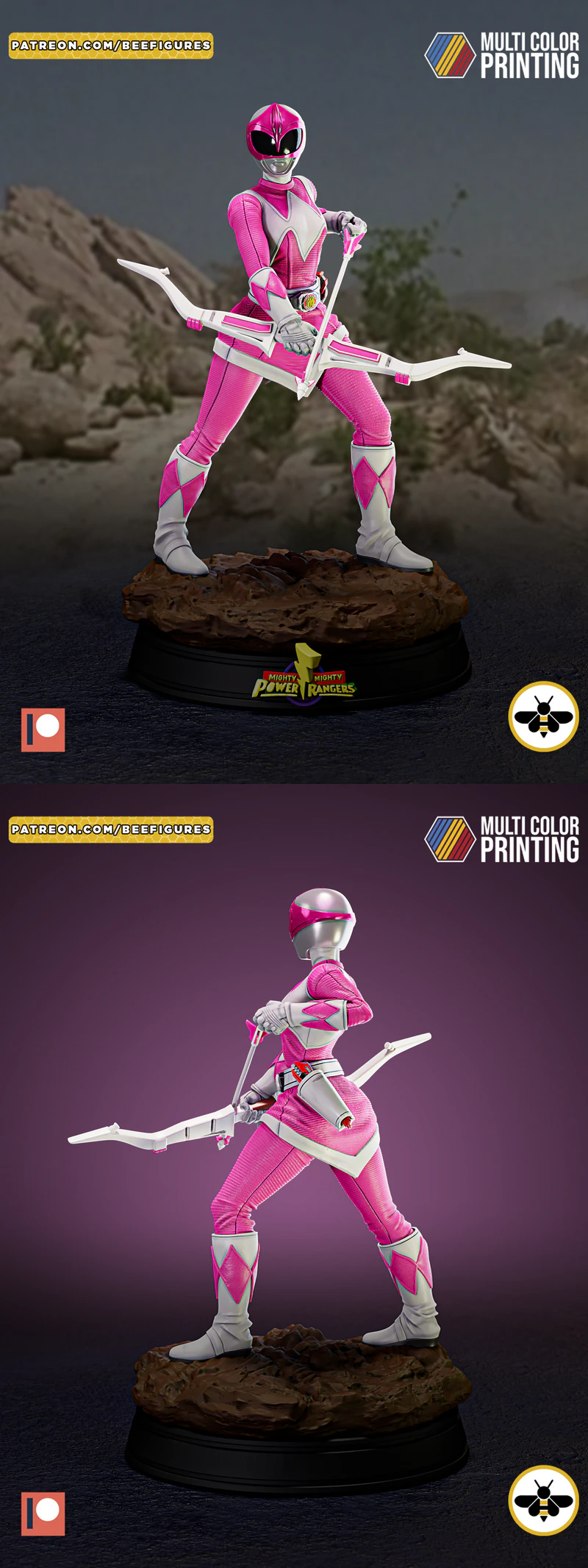 Pink Ranger – Mighty Morphin Power Rangers STL model for 3D printing