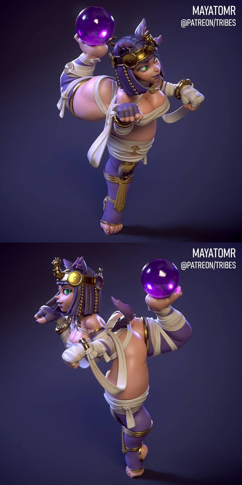 Playful Catgirl 3D Printable STL Figure STL model for 3D printing