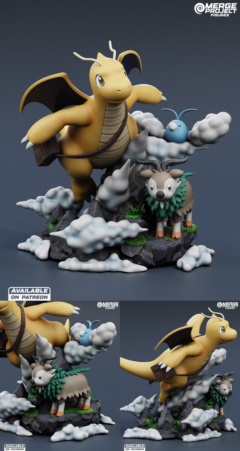 Dragonite Pokemon 3D Printable STL Model STL model for 3D printing