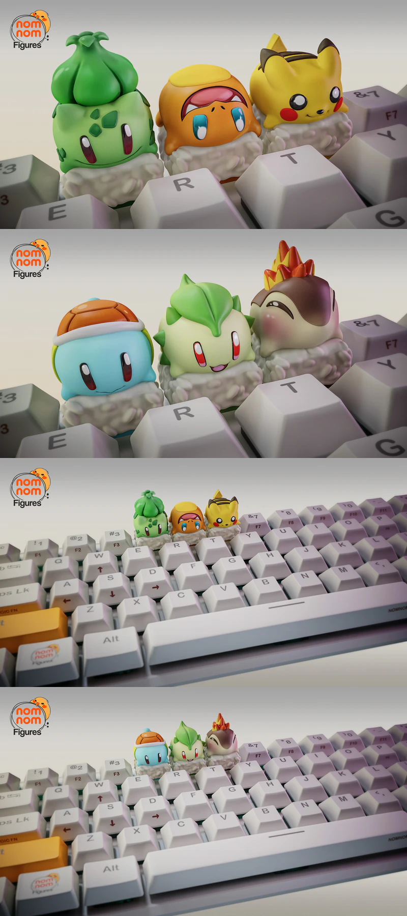 Pokemon Sushi Keycaps STL model for 3D printing