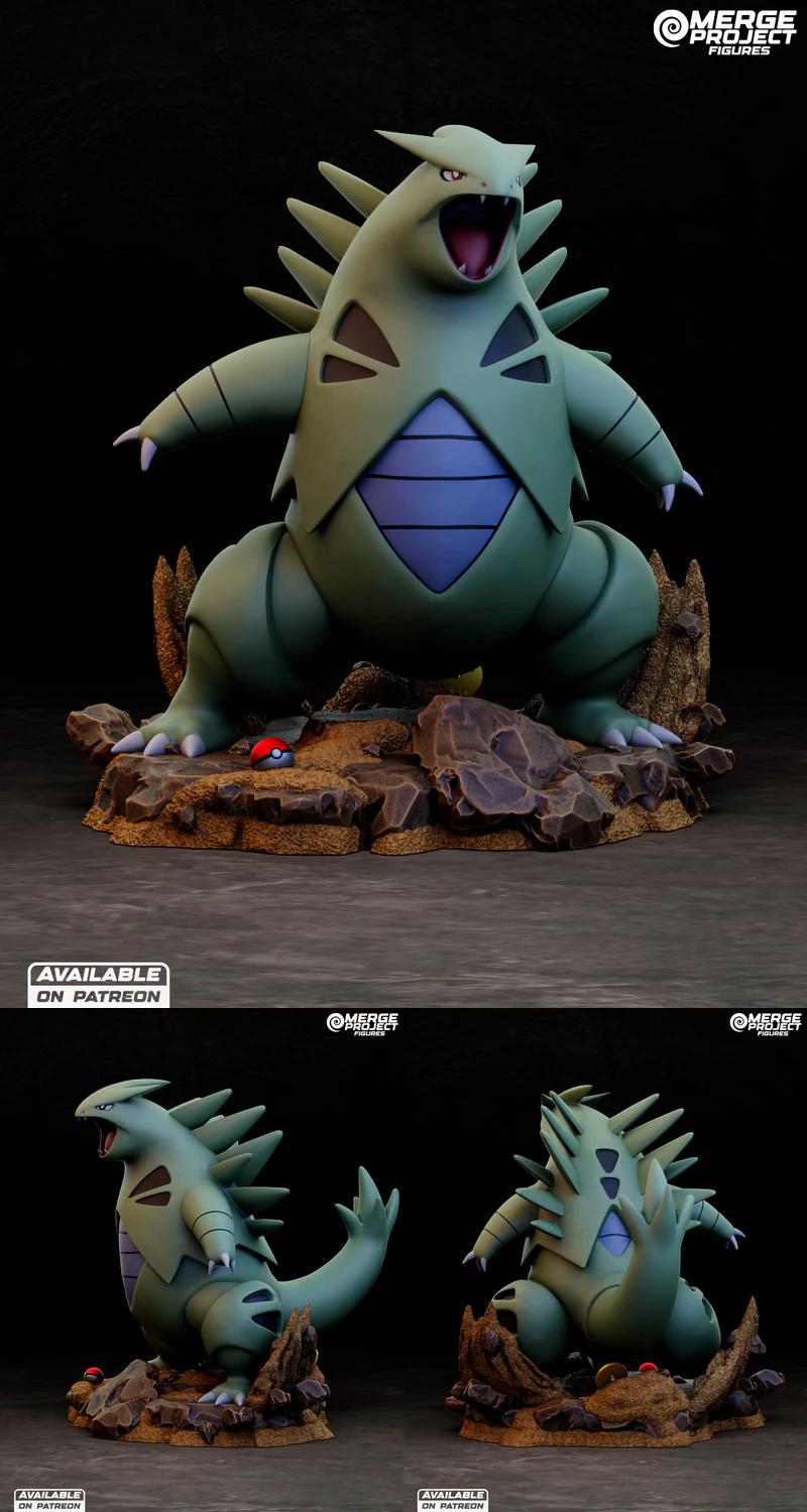 Tyranitar Pokemon 3D Printable STL Figure Model STL model for 3D printing