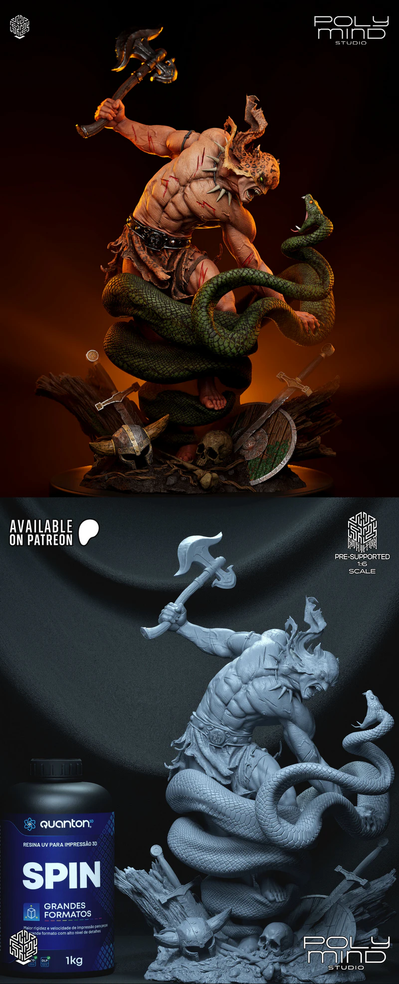 Jaguar God 3D Printable Miniature STL File STL model for 3D printing
