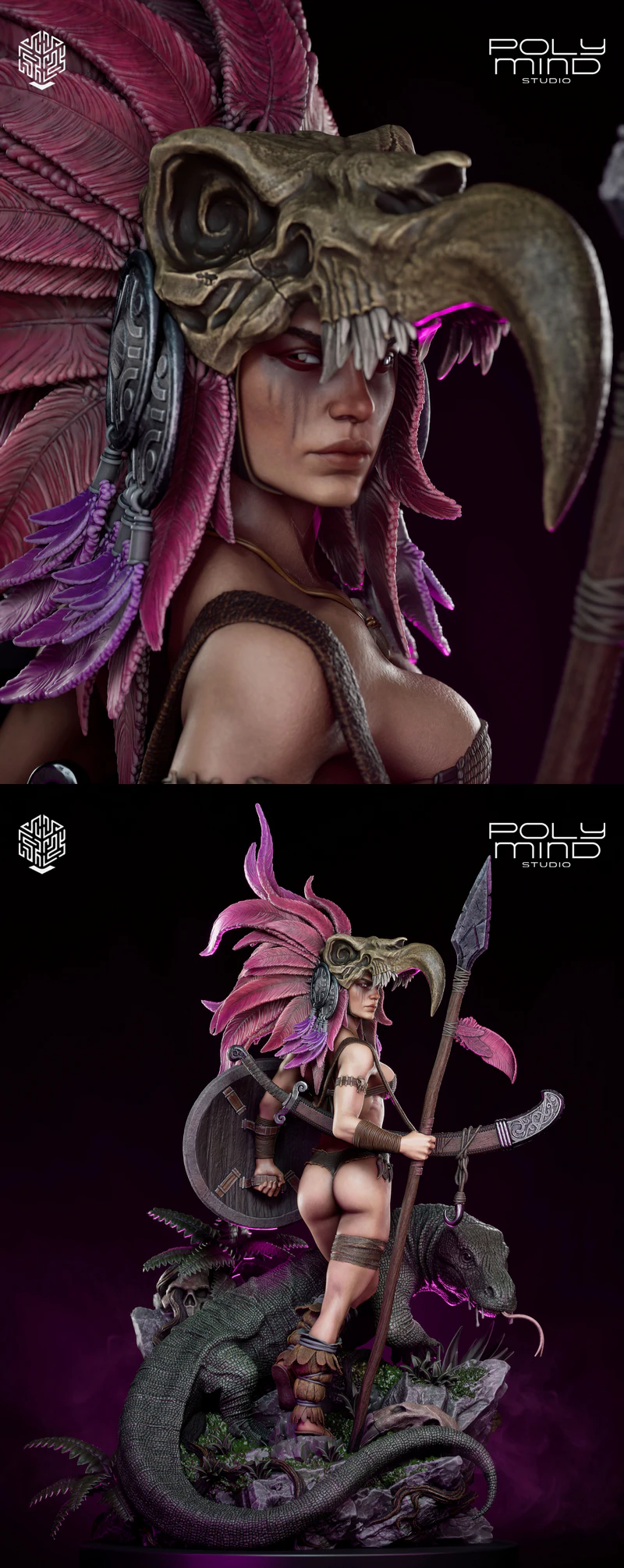 Vulture Queen STL model for 3D printing