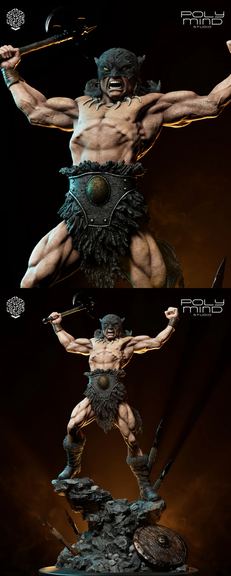 Dark Wolf STL model for 3D printing