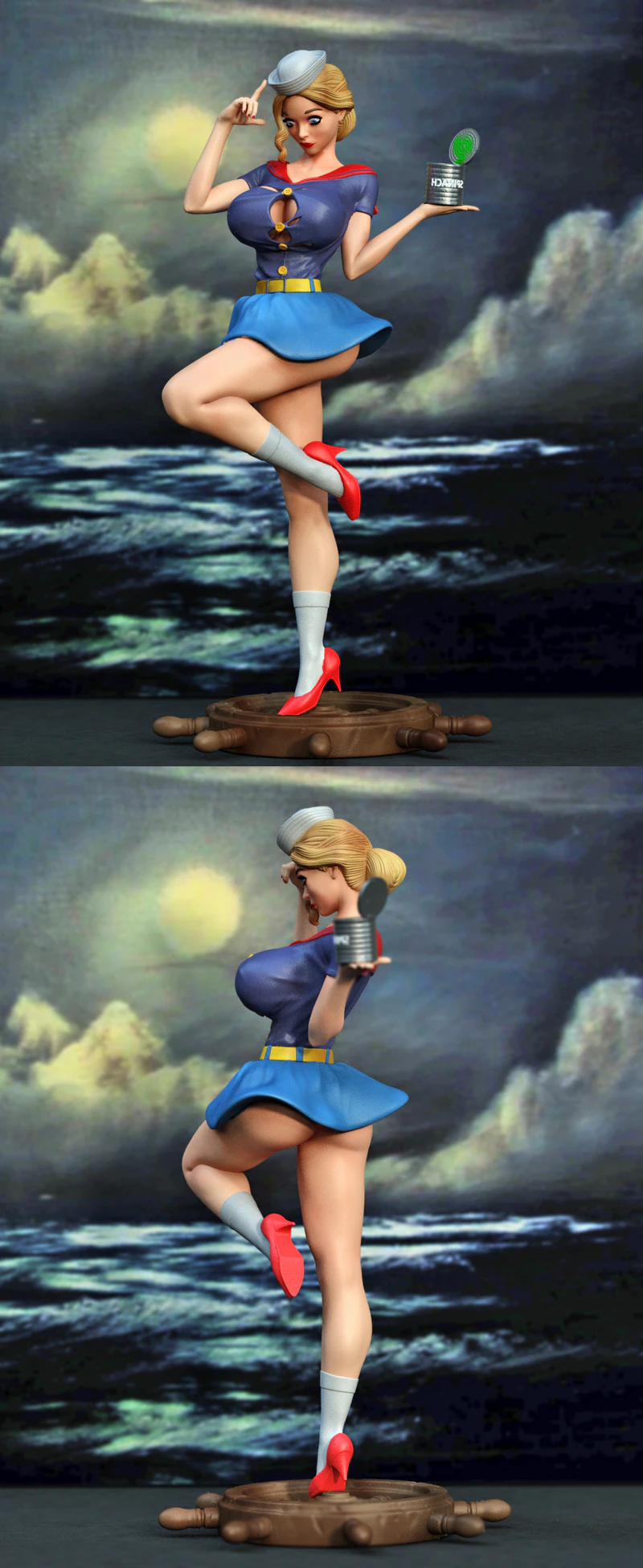 Popeye Girl 3D Printable Miniature STL Model STL model for 3D printing