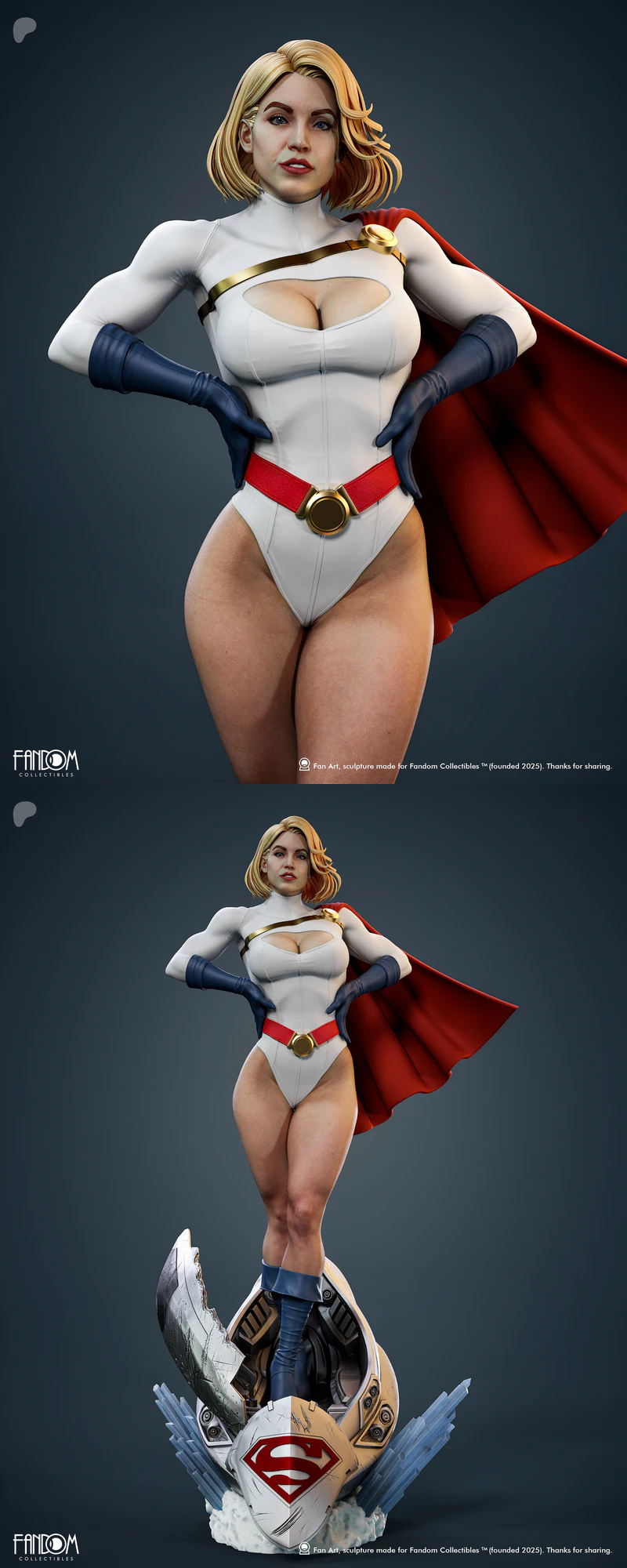 Power Girl STL File for 3D Printing STL model for 3D printing