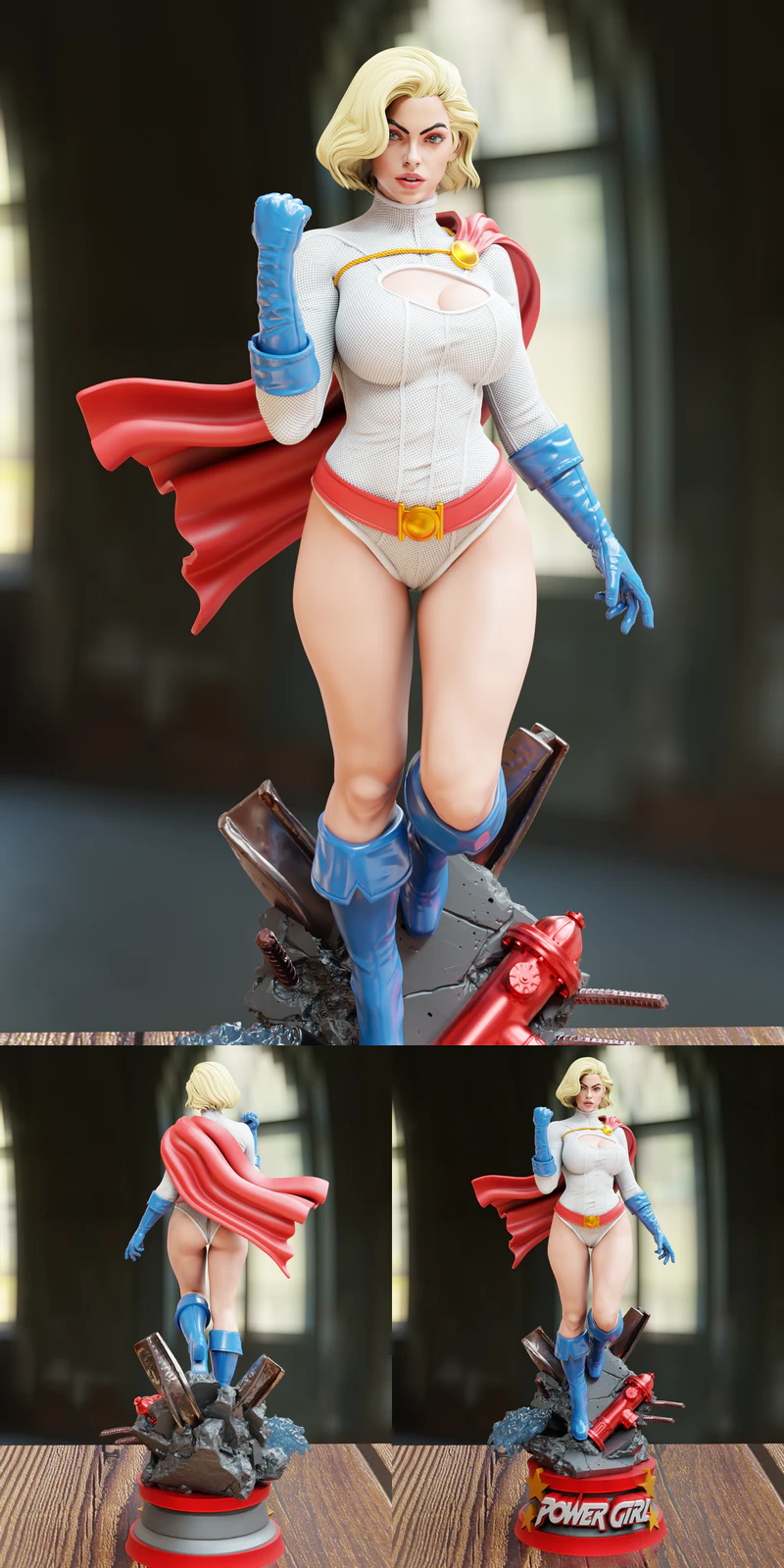 Power Girl 3D Printable Miniature STL File STL model for 3D printing