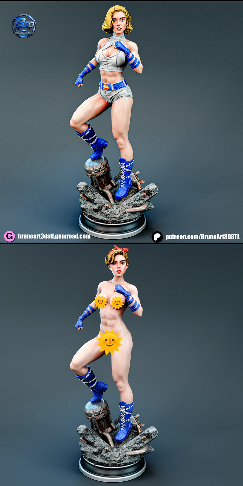 Power girl bombshells STL model for 3D printing