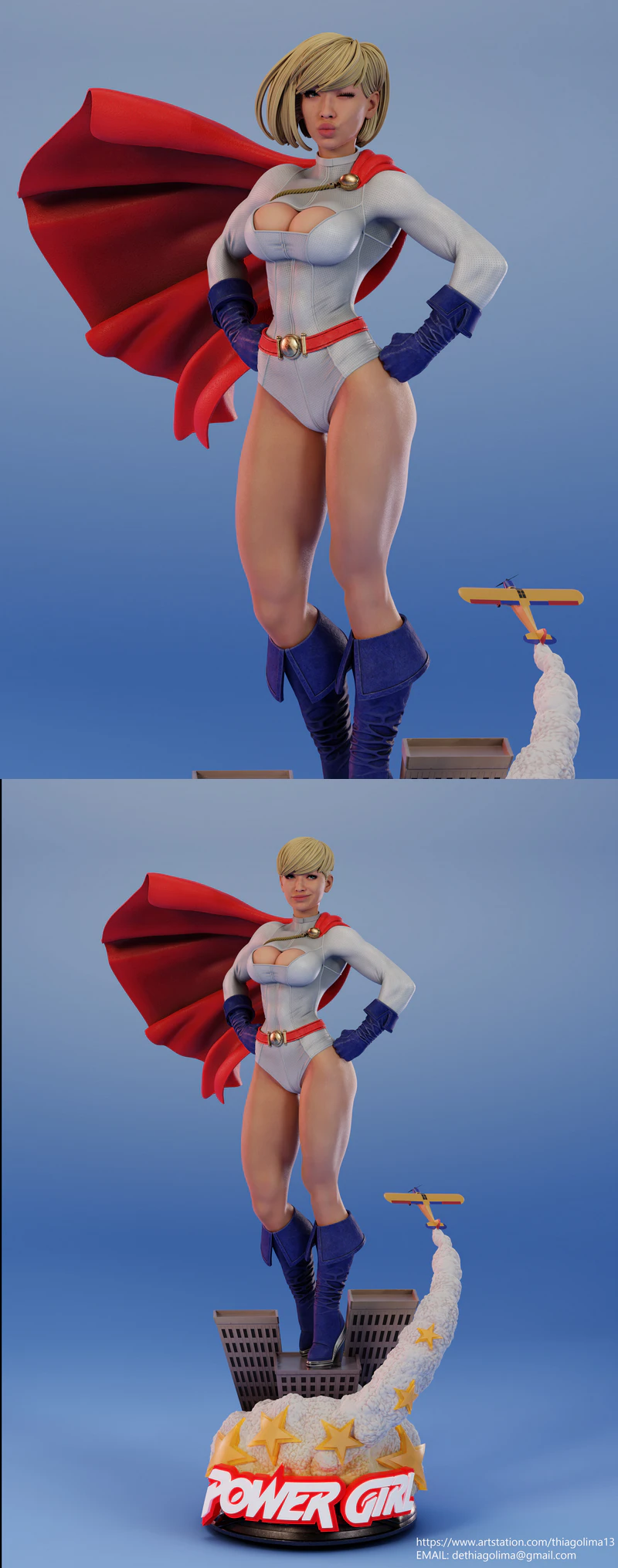 PowerGirl 3D Printable STL Model for Collectors STL model for 3D printing