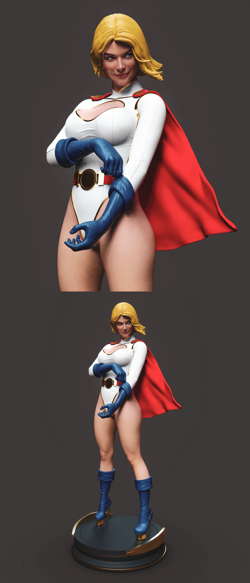 Powergirl Miniature 3D Printable STL File STL model for 3D printing