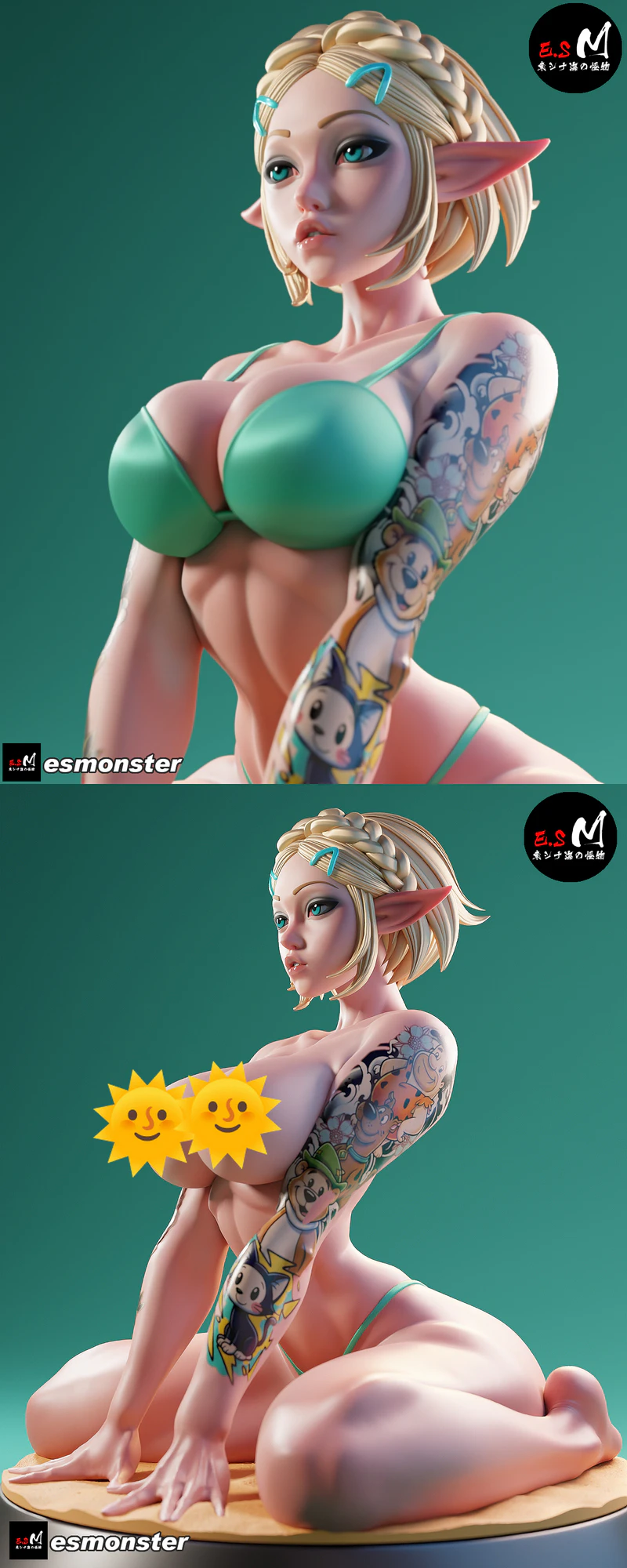 Princess Zelda STL model for 3D printing