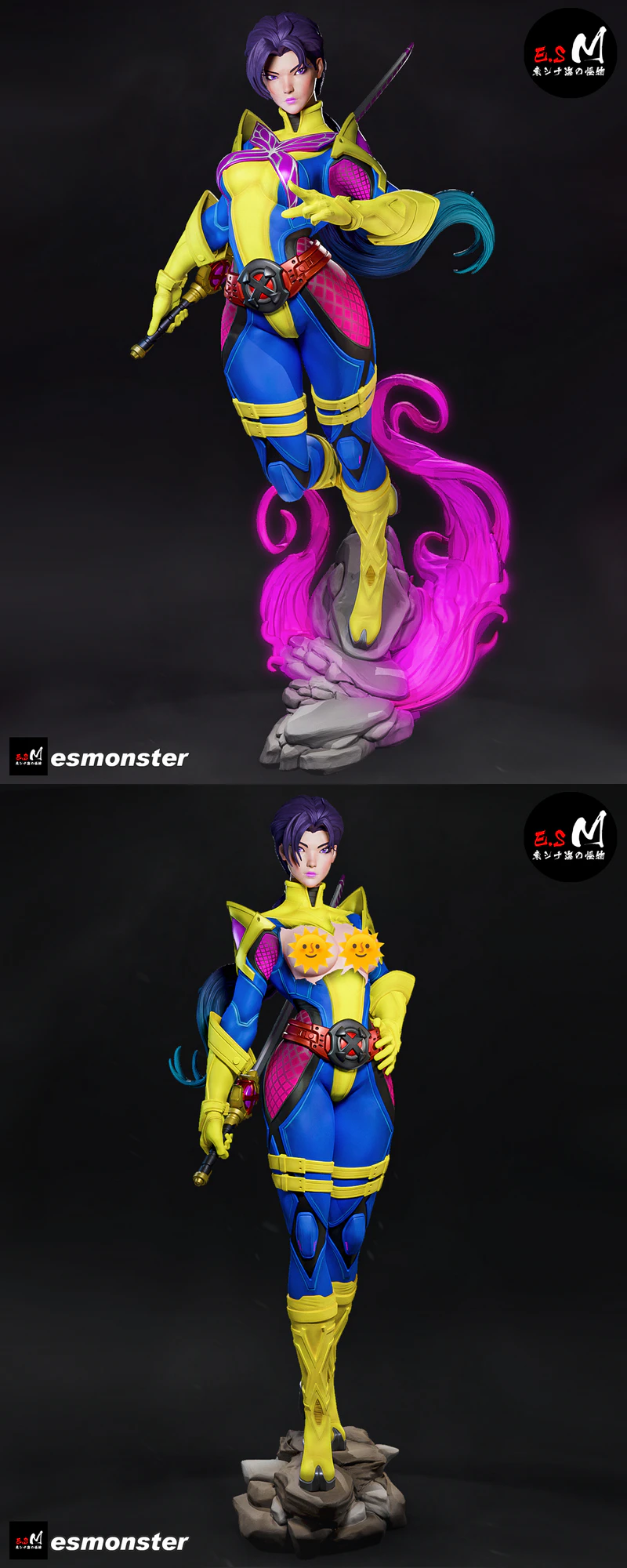 Psylocke STL model for 3D printing