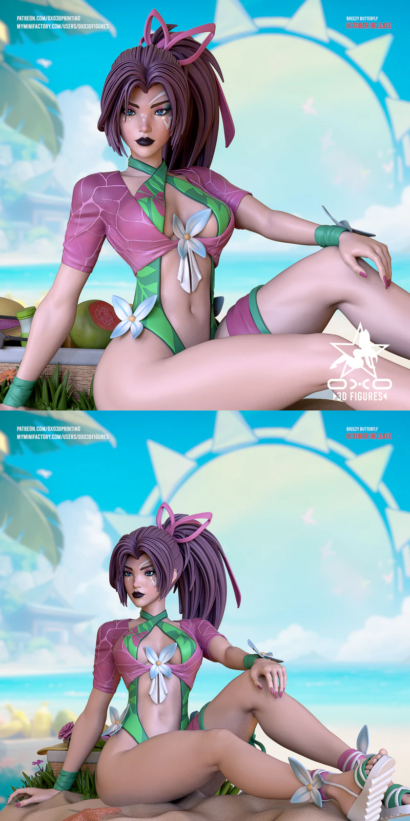 Psylocke Breezy Butterfly Miniature Figure STL Figure STL model for 3D printing