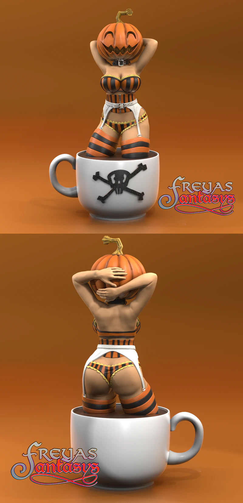 Pumpkin woman STL model for 3D printing