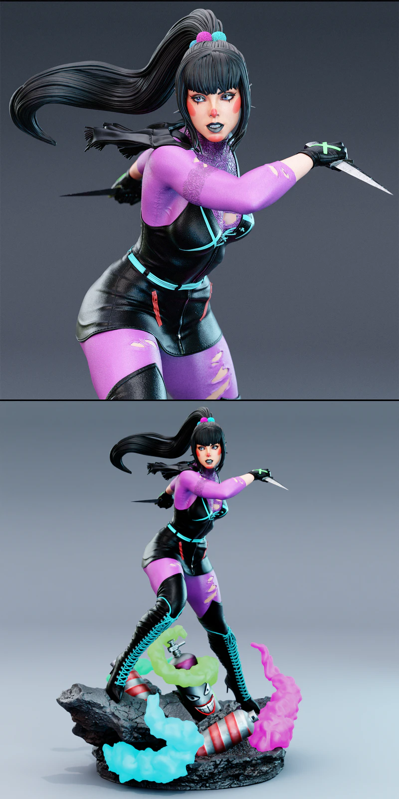 Punchline DC Comics 3D Printable Figure STL File STL model for 3D printing