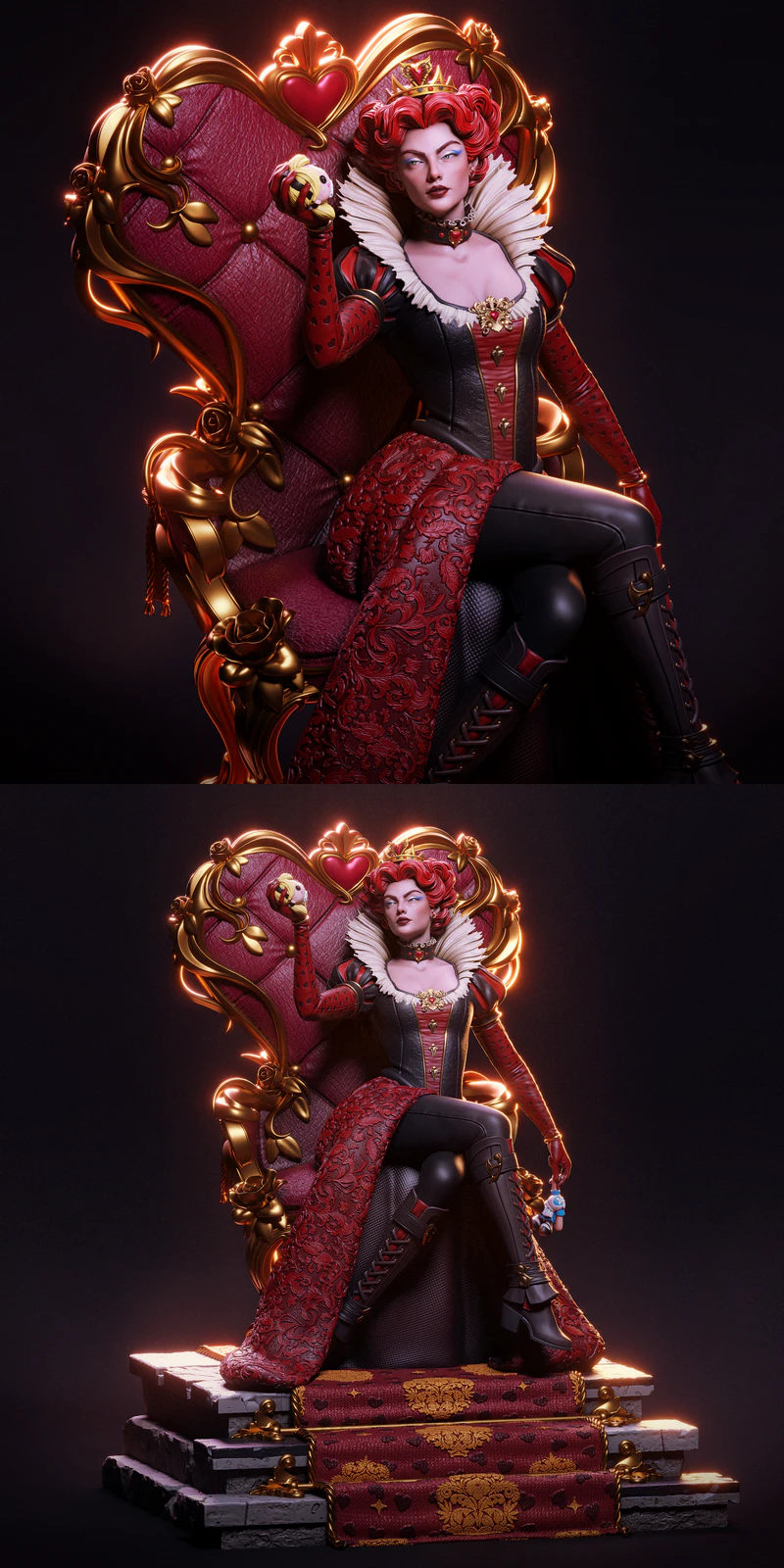 Queen of Hearts STL File STL model for 3D printing