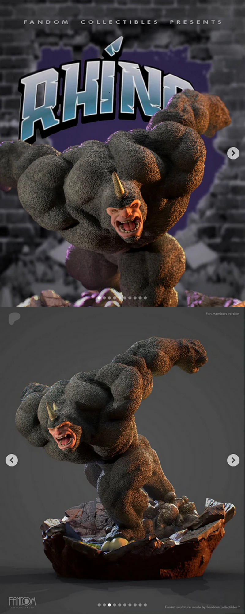 RHINO STL model for 3D printing