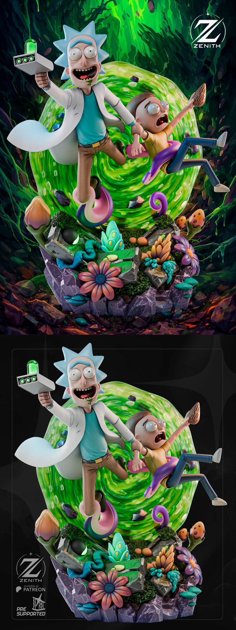 Rick and Morty Character 3D Printable Model STL File STL model for 3D printing