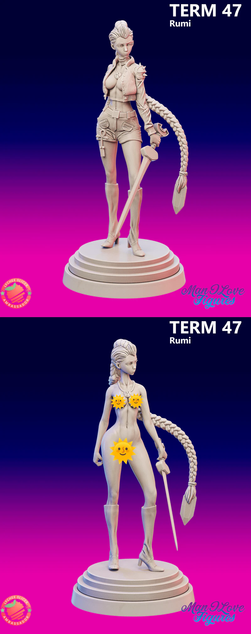 RUMI KPOP Demon Hunter Miniature STL File STL model for 3D printing