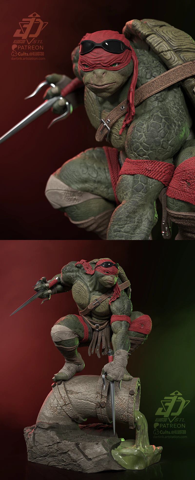 Raphael Teenage Mutant Ninja Turtle STL Figure for 3D Printer STL model for 3D printing