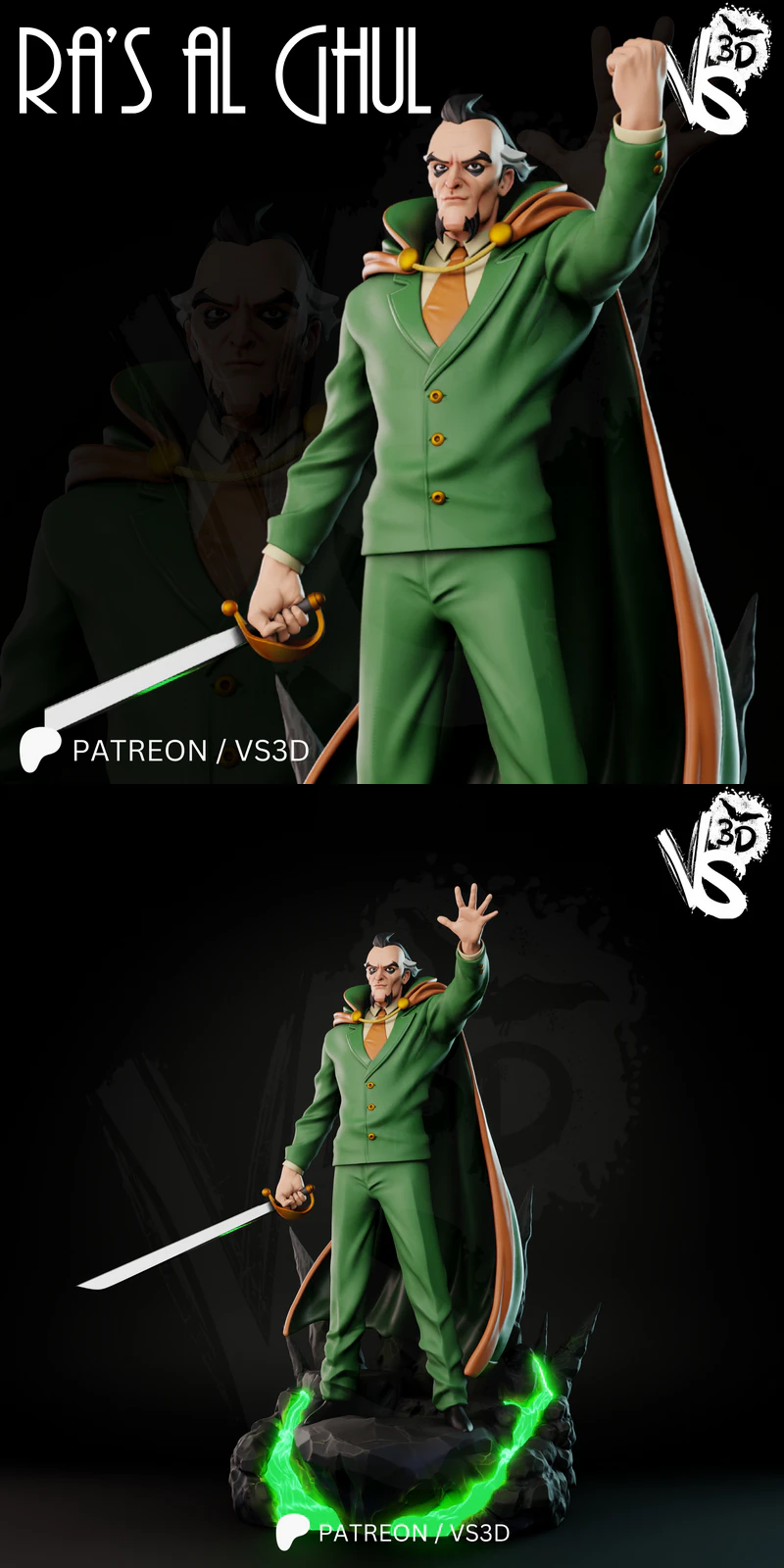 Ra’s al Ghul STL 3D Printable Figure Model STL model for 3D printing