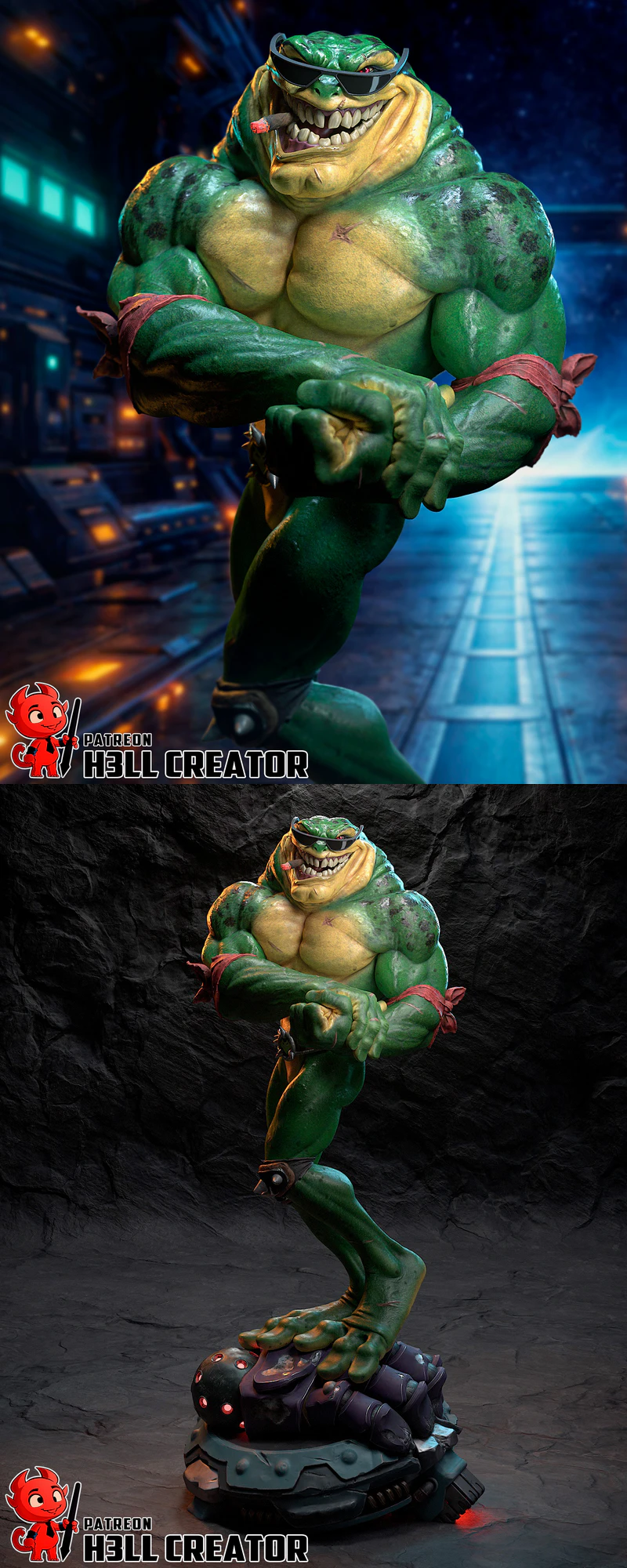 Rash – Battletoads STL model for 3D printing