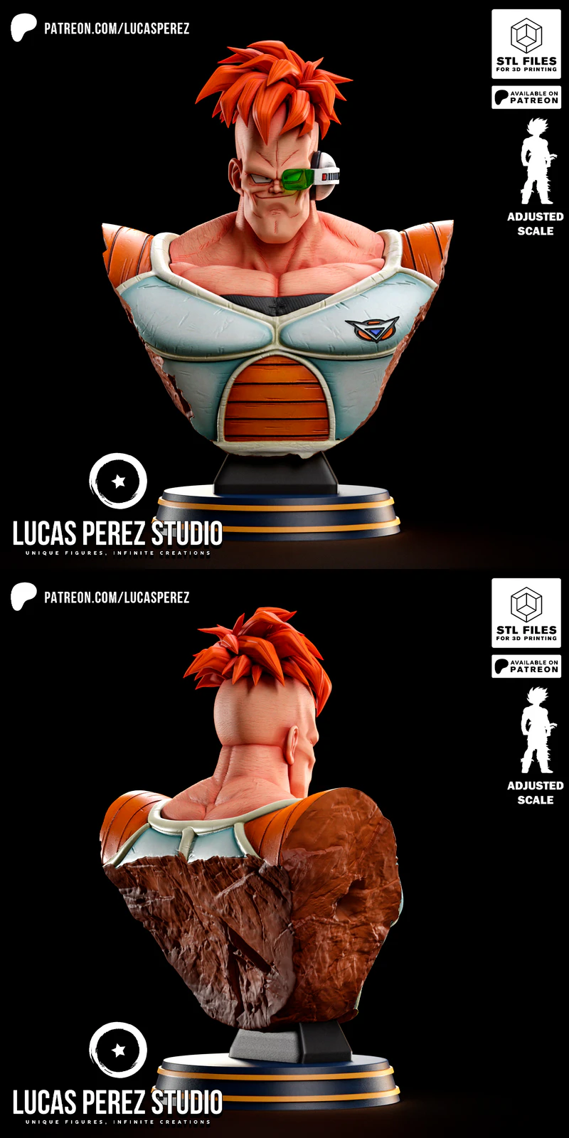 Recoome Character Bust STL File for 3D Printing STL model for 3D printing