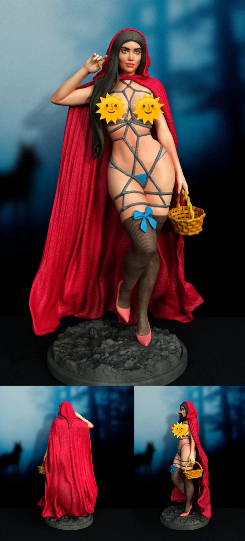 Red Riding Hood Miniature STL File for 3D Printing STL model for 3D printing