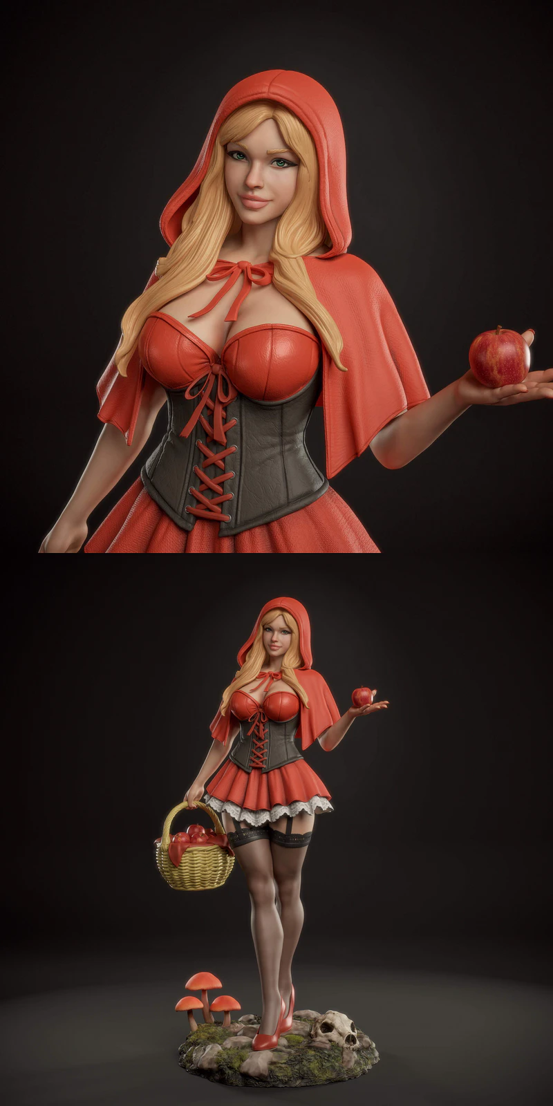 Red Riding hood STL model for 3D printing