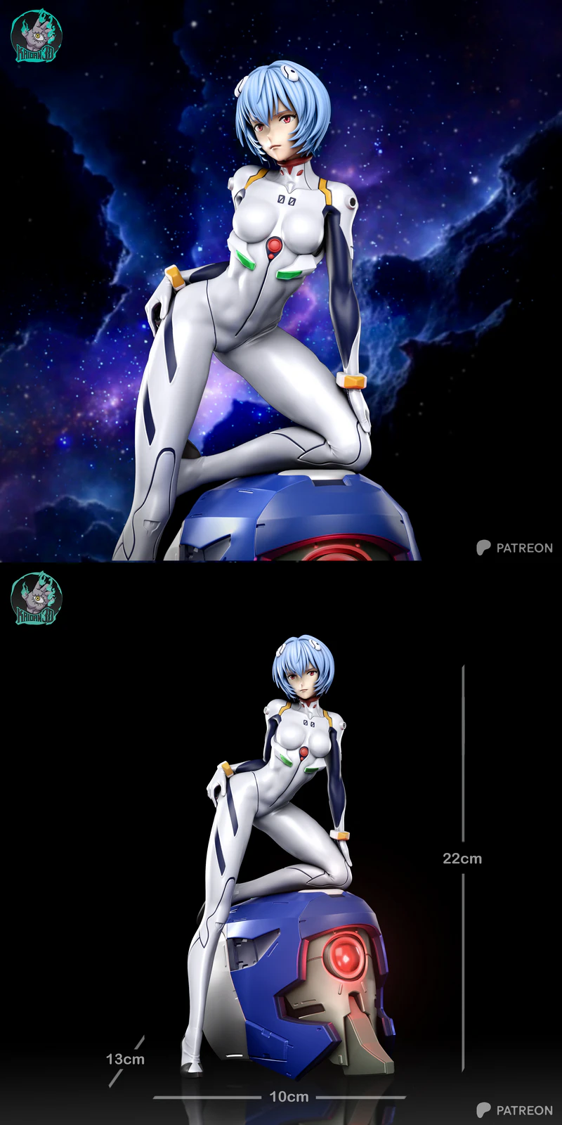 Rei Ayanami 3D Printable STL Model STL model for 3D printing