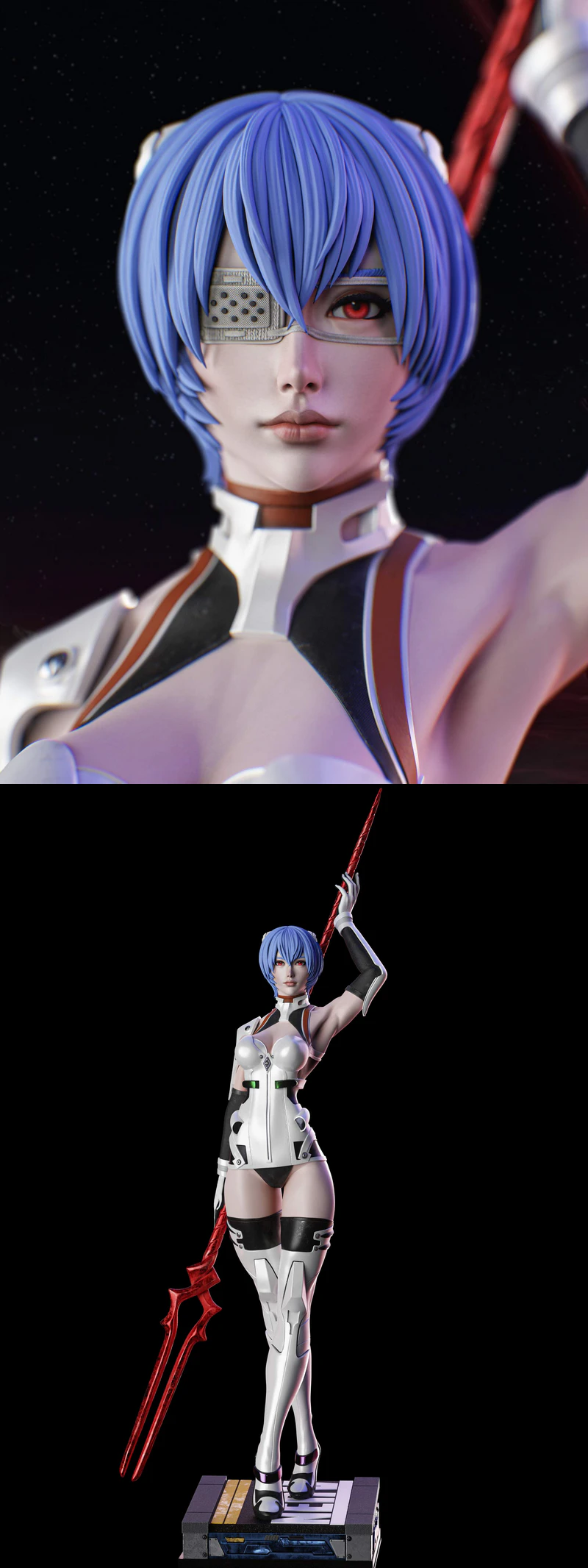 Rei Ayanami Evangelion STL model for 3D printing