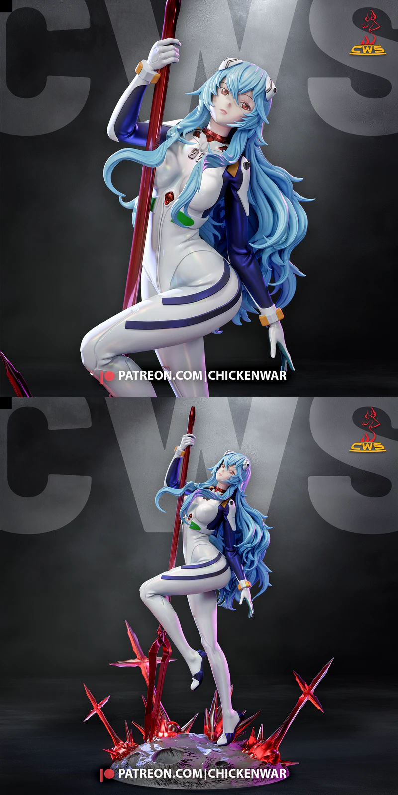 Rei Ayanami from Evangelion – 3D Printable Model STL model for 3D printing