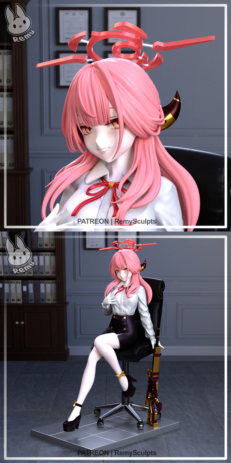 Rikuhachima Aru STL model for 3D printing
