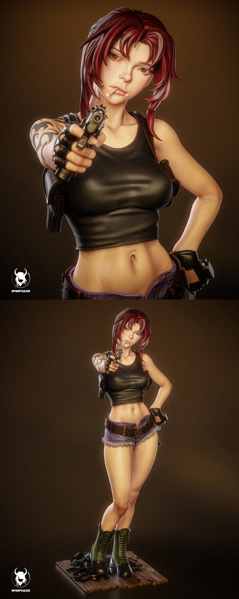 Revy – Black Lagoon STL model for 3D printing