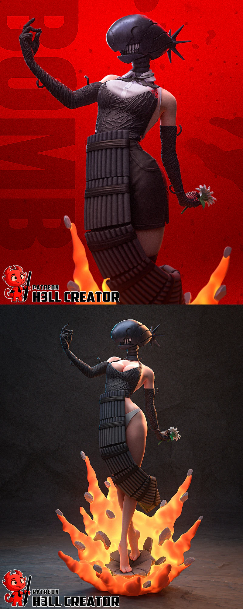 Reze – Chainsaw Man 3D Printable STL Figure STL model for 3D printing