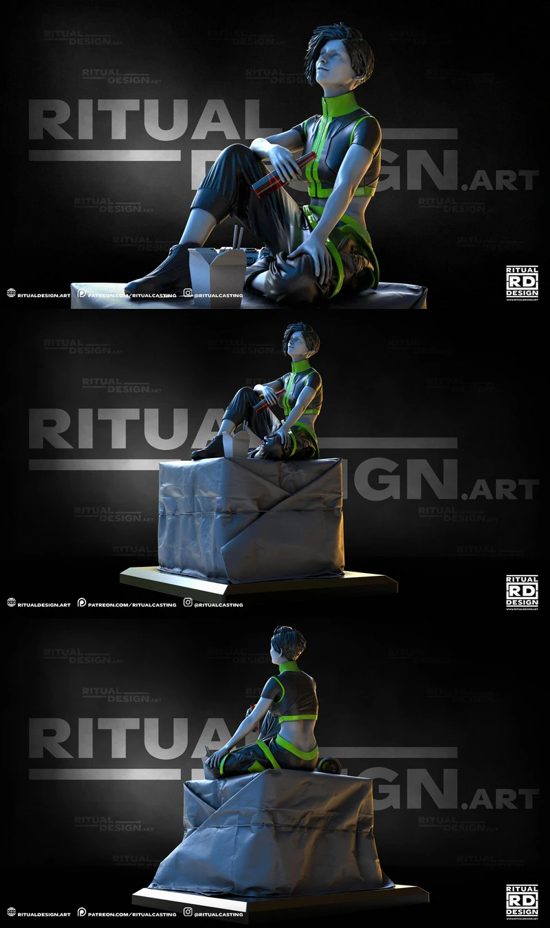 Glitch 3D Printable Model for Resin Printer STL model for 3D printing