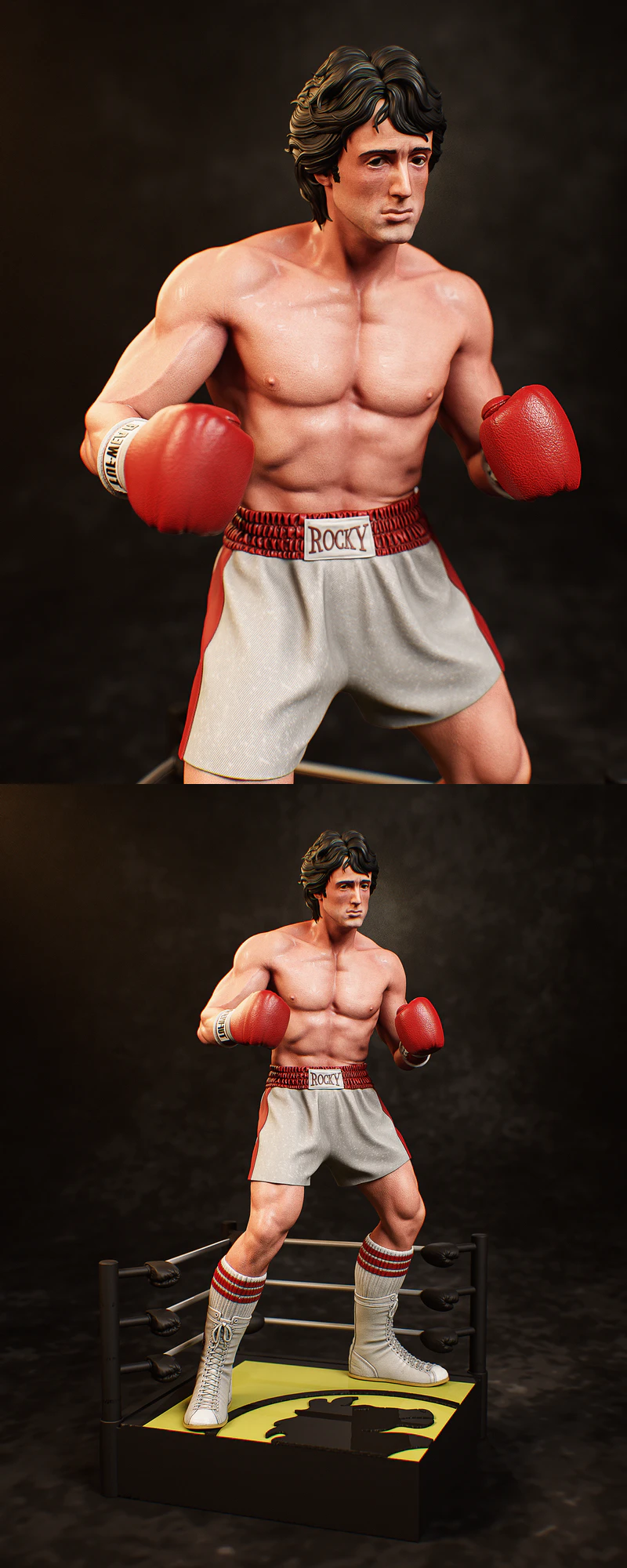 Rocky Balboa 3D Printable Model STL model for 3D printing