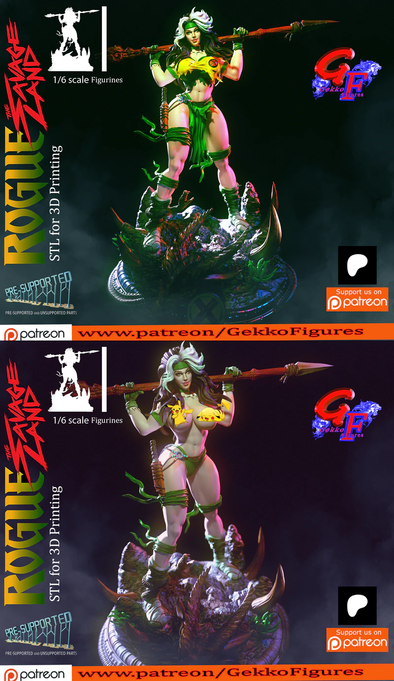 Savage Rogue 3D Printable Miniature STL File STL model for 3D printing