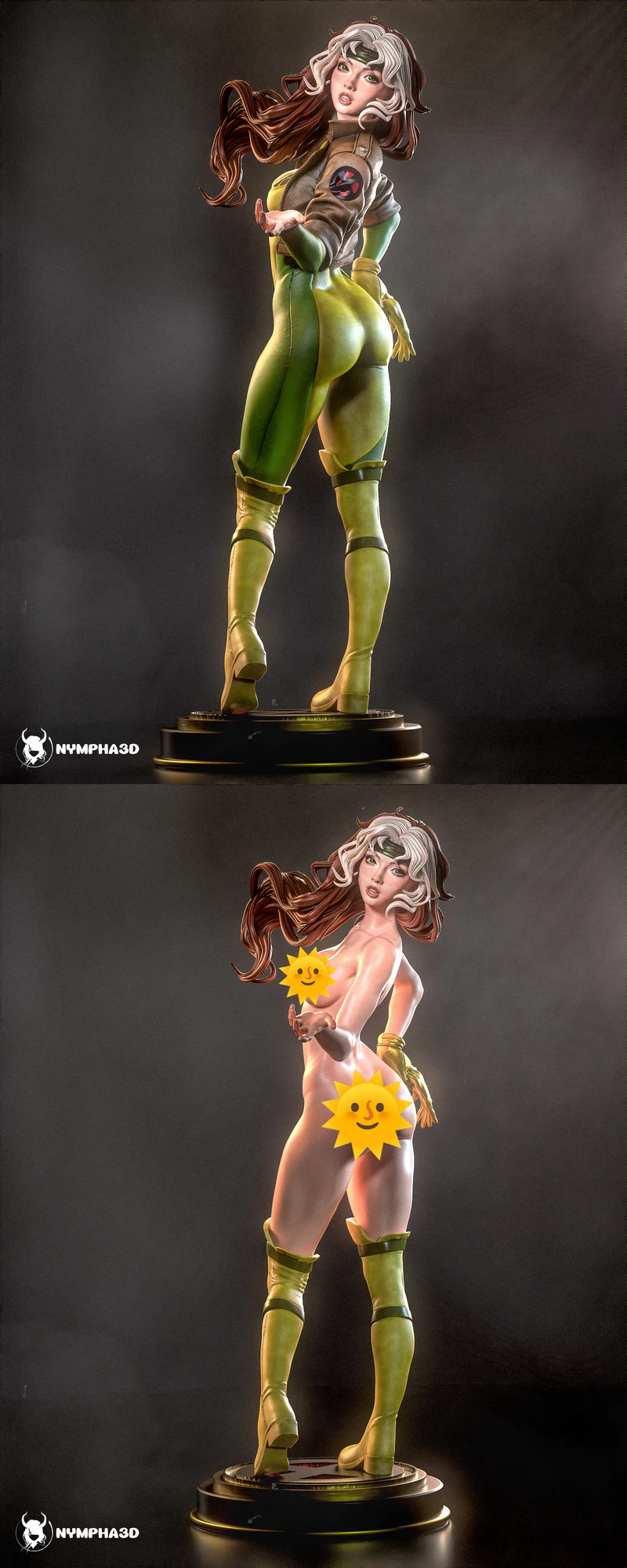 Rogue X-Men 3D Printable Miniature STL File STL model for 3D printing