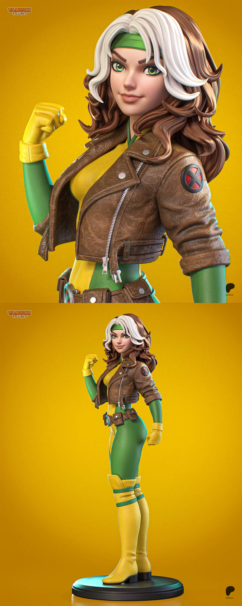 Rogue – X-Men – Toon STL model for 3D printing