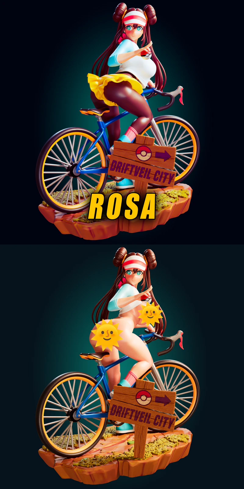 Rosa Pokemon Trainer 3D Printable Figure STL File STL model for 3D printing