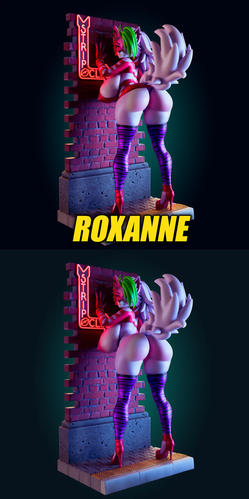 Roxanne Wolf FNAF STL model for 3D printing