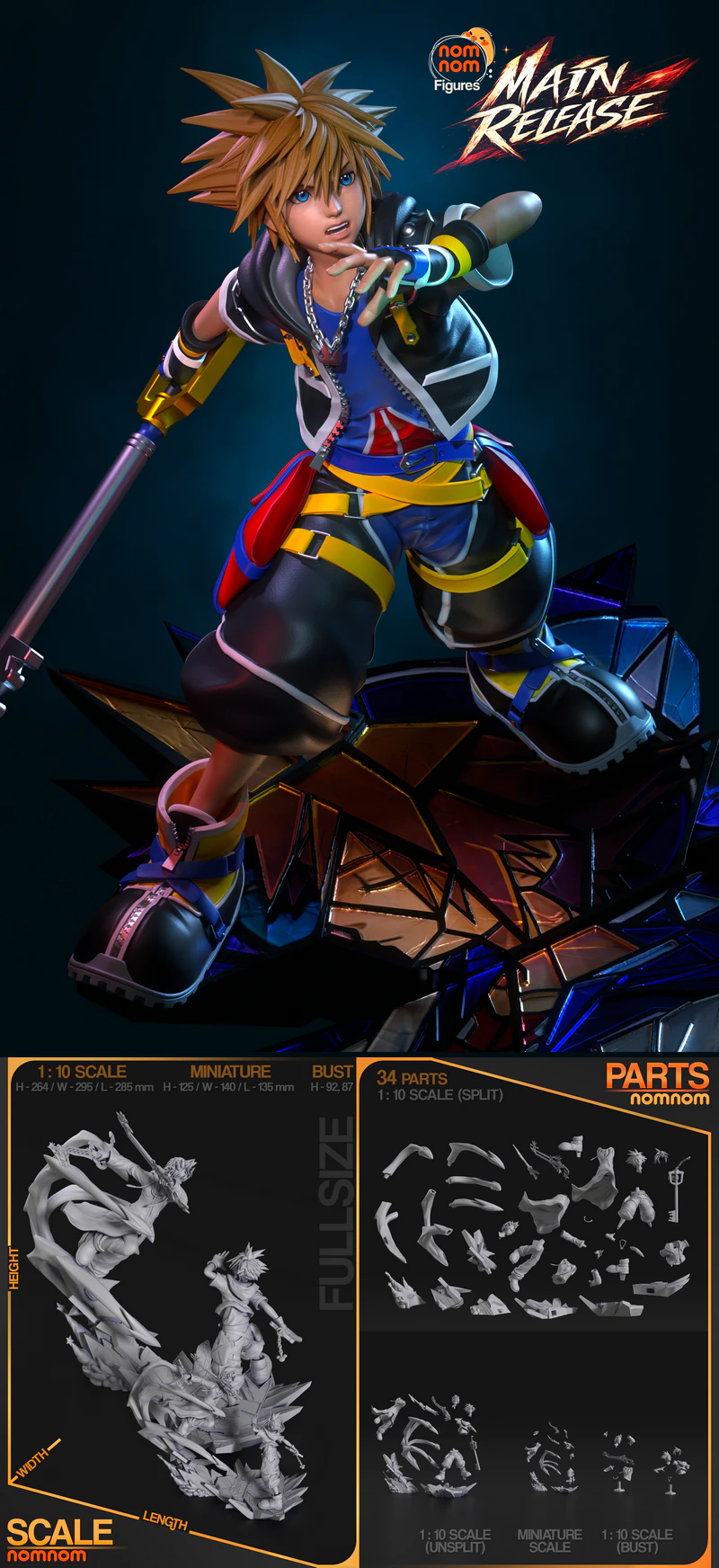Roxas – Kingdom Hearts 2 STL model for 3D printing